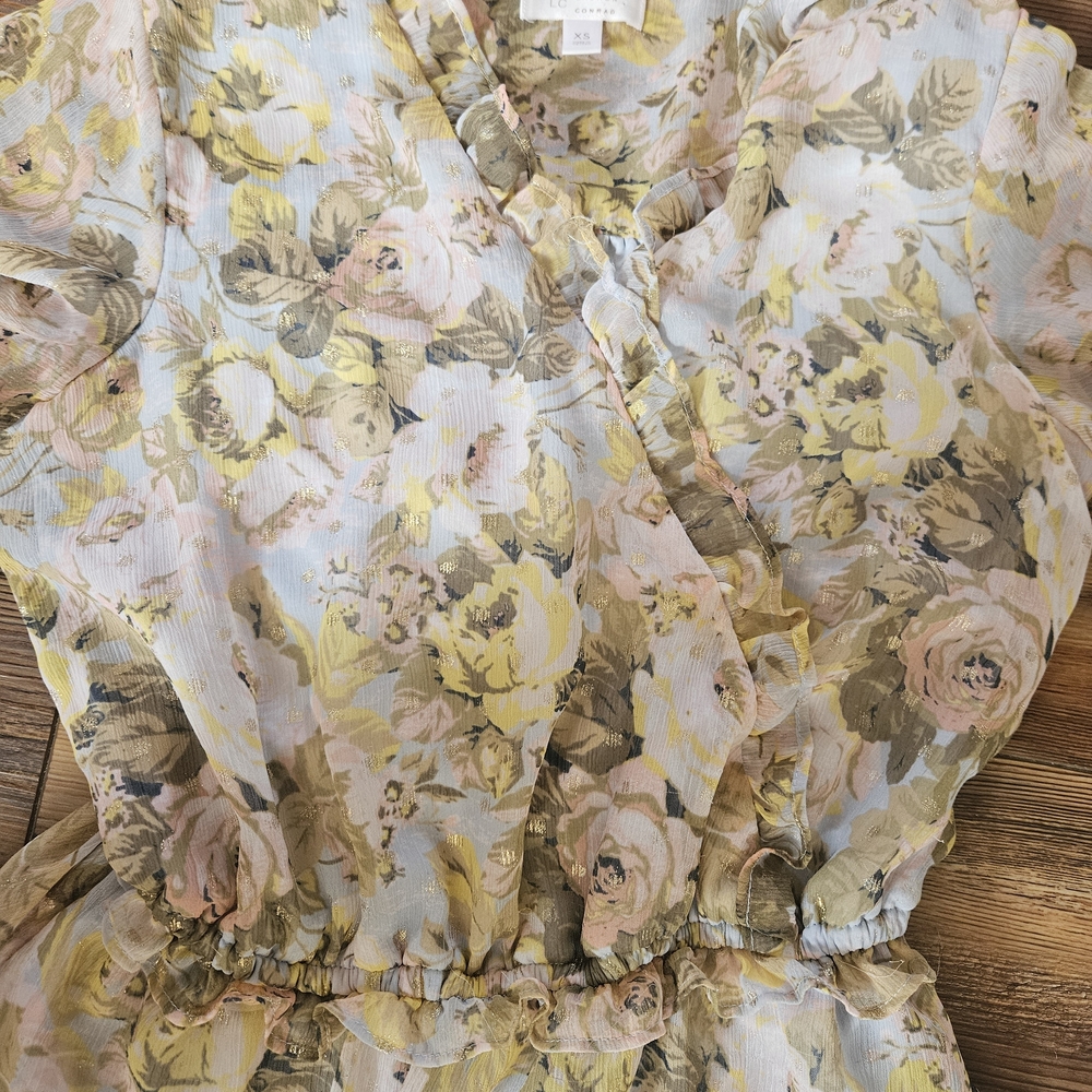 LC Lauren Conrad Yellow and Pink Floral Dress - Picture 4 of 7